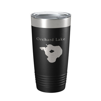 Orchard Lake Map Tumbler Travel Mug Insulated Laser Engraved Coffee Cup Michigan 20 oz-5