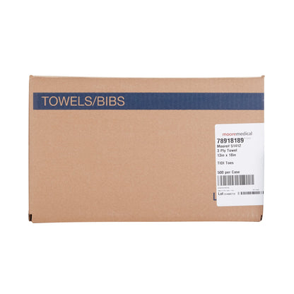 Procedure Towel McKesson 13 W X 18 L Inch White / Blue Cartoon Toes NonSterile