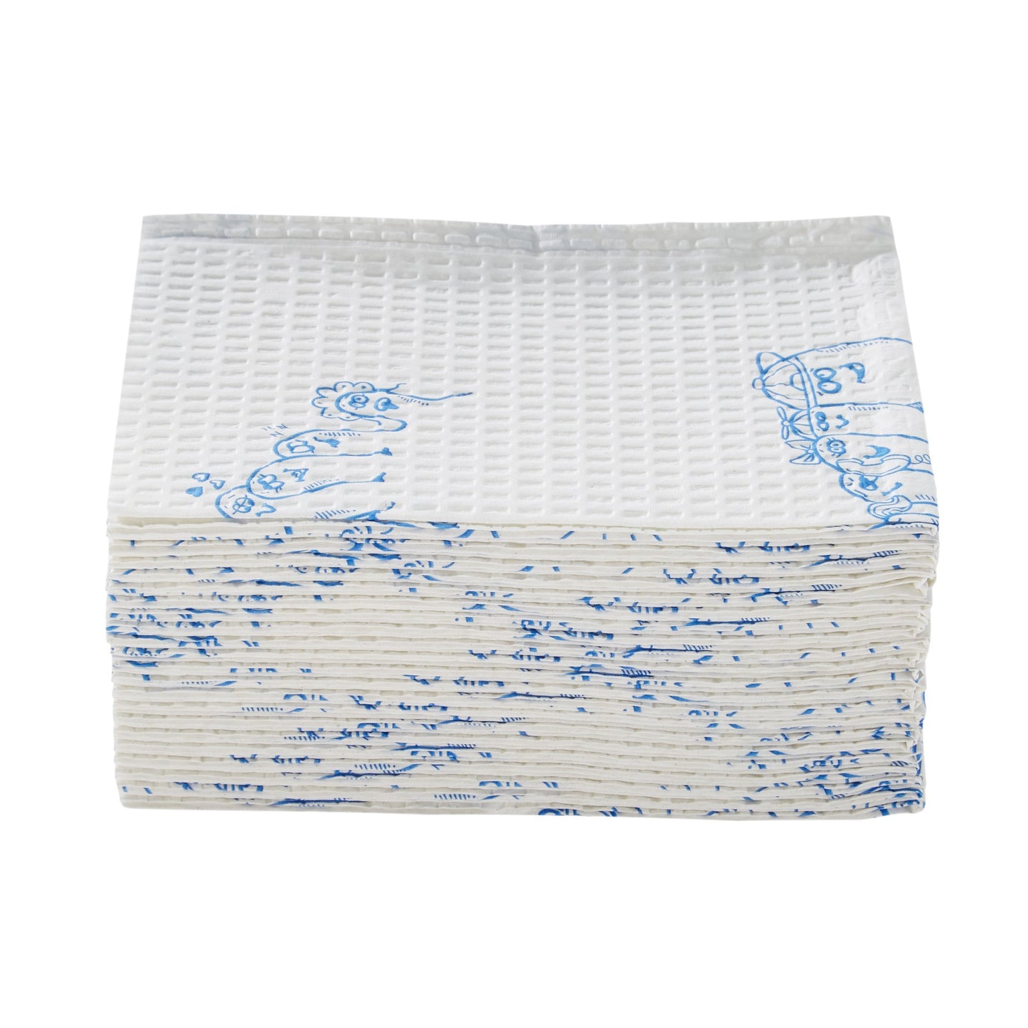 Procedure Towel McKesson 13 W X 18 L Inch White / Blue Cartoon Toes NonSterile