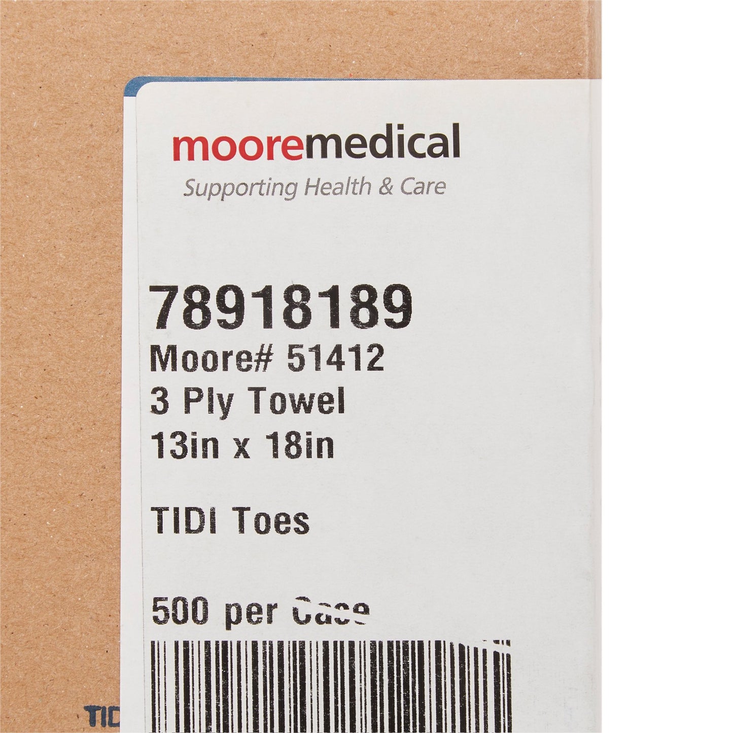 Procedure Towel McKesson 13 W X 18 L Inch White / Blue Cartoon Toes NonSterile