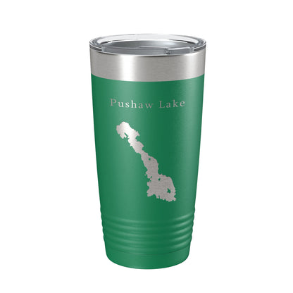Pushaw Lake Map Tumbler Travel Mug Insulated Laser Engraved Coffee Cup Maine 20 oz-9