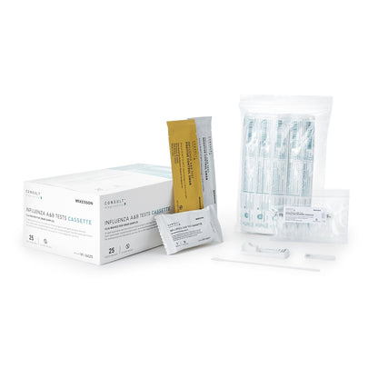 Respiratory Test Kit McKesson Consult™ Influenza A + B 25 Tests CLIA Waived Sample Dependent