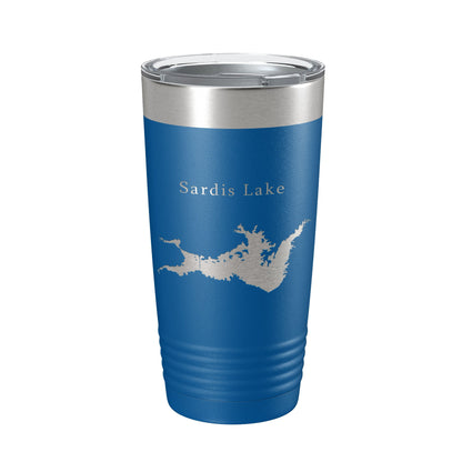 Sardis Lake Map Tumbler Travel Mug Insulated Laser Engraved Coffee Cup Oklahoma 20 oz-6