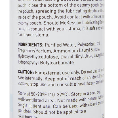 Lubricating Ostomy Appliance Deodorant McKesson Lubricating, 8 oz., Squeeze Bottle, Unscented