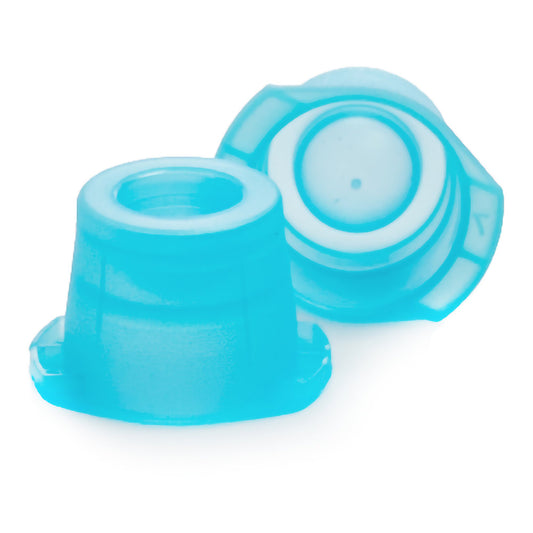 McKesson Tube Closure Polyethylene Snap Cap Blue 12 mm / 13 mm / 16 mm (Universal) Fits Most 12mm, 13mm and 16mm Evacuated Glass Blood Collection Tubes and Plastic Test Tubes NonSterile