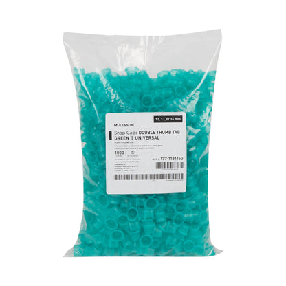 McKesson Tube Closure Polyethylene Snap Cap Green 12 mm / 13 mm / 16 mm (Universal) Fits Most 12mm, 13mm and 16mm Evacuated Glass Blood Collection Tubes and Plastic Test Tubes NonSterile