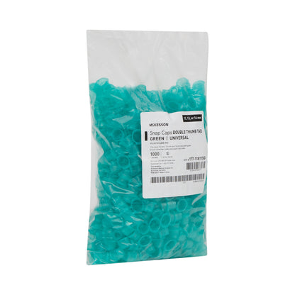 McKesson Tube Closure Polyethylene Snap Cap Green 12 mm / 13 mm / 16 mm (Universal) Fits Most 12mm, 13mm and 16mm Evacuated Glass Blood Collection Tubes and Plastic Test Tubes NonSterile