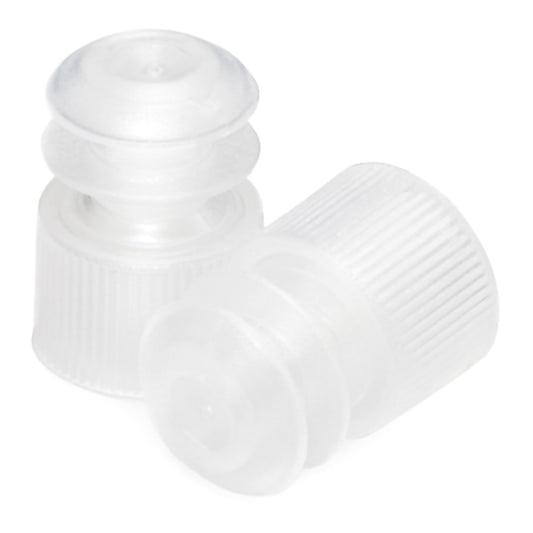 McKesson Tube Closure Polyethylene Flanged Plug Cap Natural 12 mm 12 mm Test Tubes, Centrifuge Tubes, Round Cuvettes NonSterile