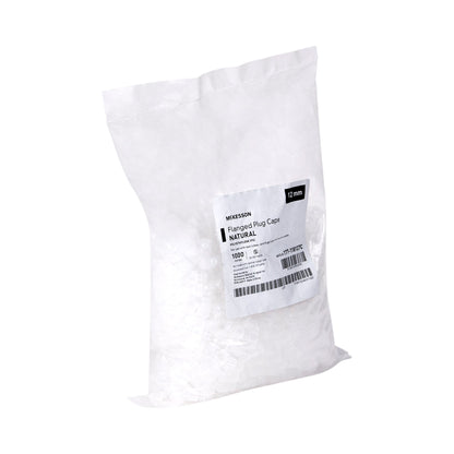 McKesson Tube Closure Polyethylene Flanged Plug Cap Natural 12 mm 12 mm Test Tubes, Centrifuge Tubes, Round Cuvettes NonSterile