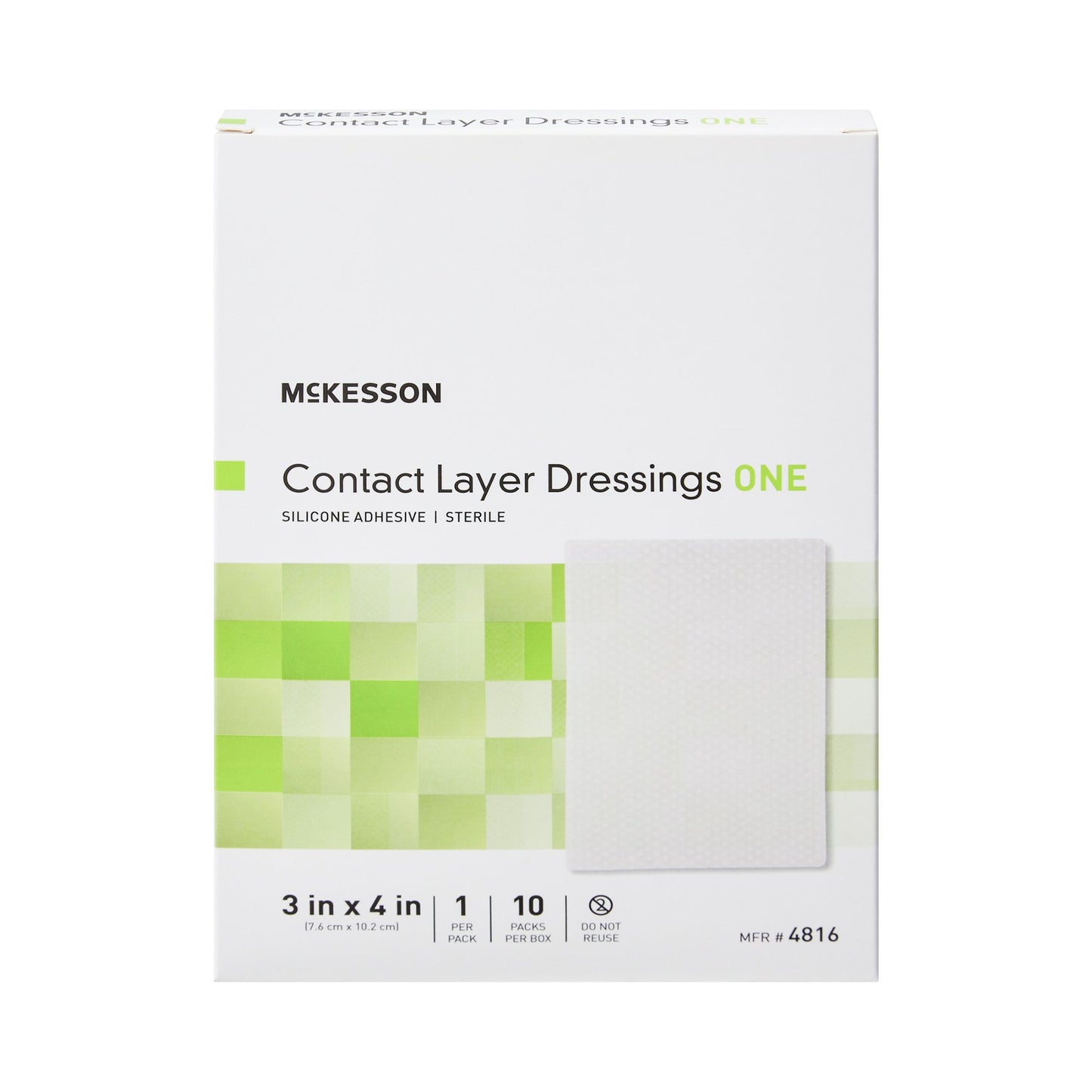 Wound Contact Layer Dressing McKesson 3 X 4 Inch Sterile