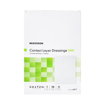 Wound Contact Layer Dressing McKesson 4 X 7.2 Inch Sterile