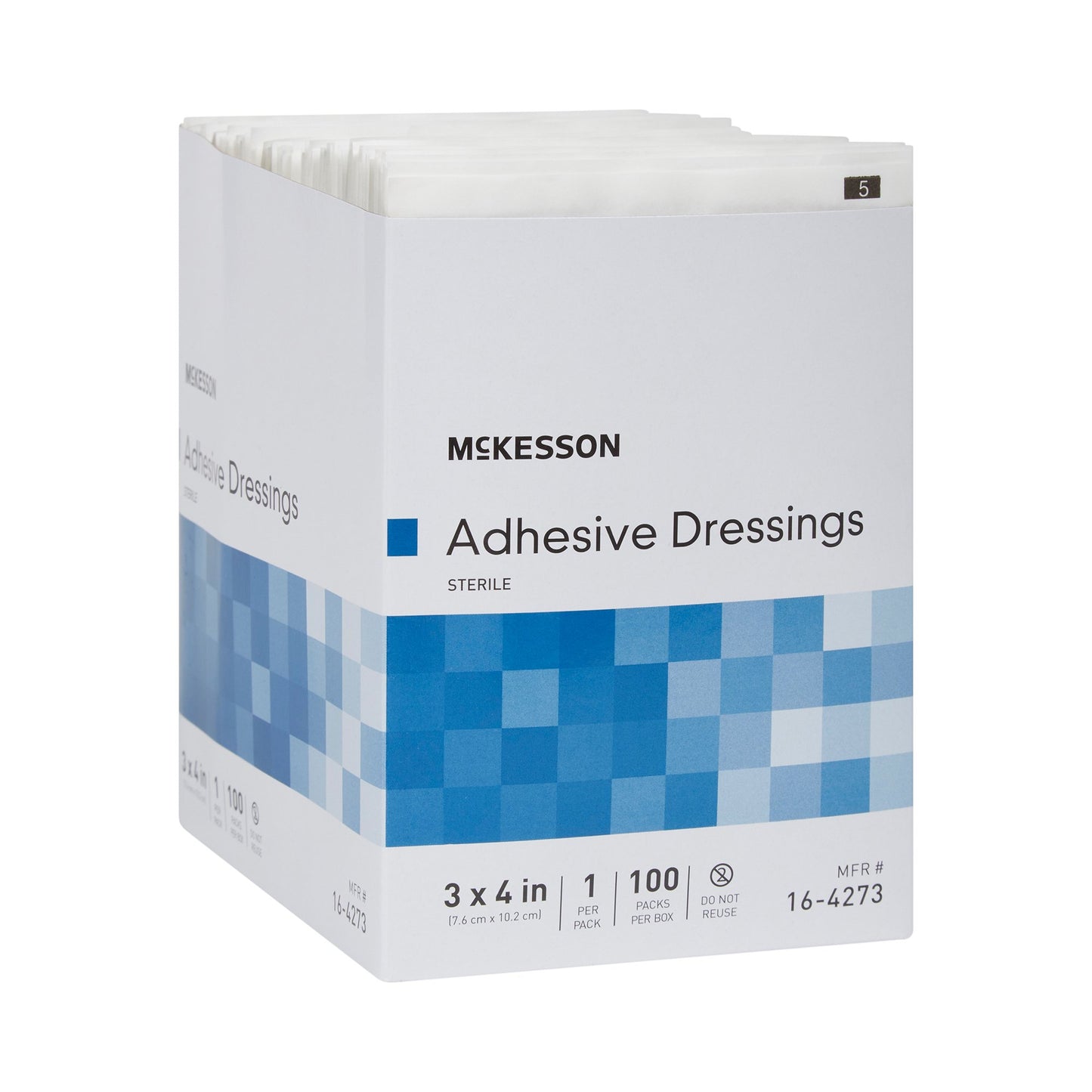Non-Adherent Dressing with Adhesive McKesson 3 X 4 Inch Sterile 1 per Pack