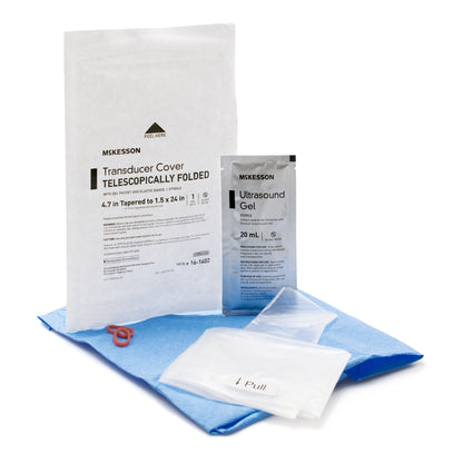 Ultrasound Probe Cover Kit McKesson 4.7 Inch tapered to 1.5 X 24 Inch Plastic Sterile Tapered