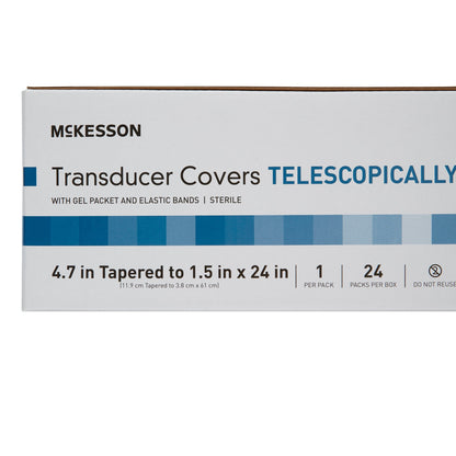 Ultrasound Probe Cover Kit McKesson 4.7 Inch tapered to 1.5 X 24 Inch Plastic Sterile Tapered