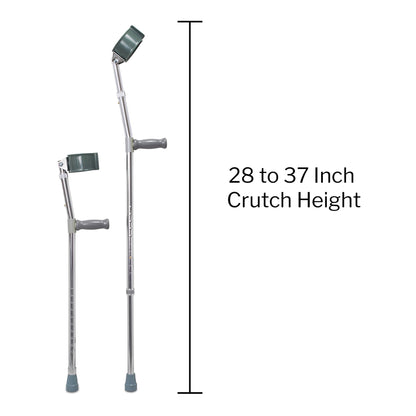 Forearm Crutches Mckesson Adult Steel Frame 300 lbs. Weight Capacity