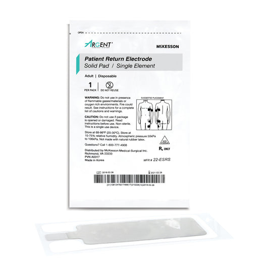 Patient Return Electrode McKesson Single Without Cord