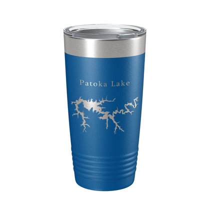 Patoka Lake Map Tumbler Travel Mug Insulated Laser Engraved Coffee Cup Indiana 20 oz-6