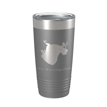 Lake Winnibigoshish Map Tumbler Travel Mug Insulated Laser Engraved Coffee Cup Minnesota 20 oz-16