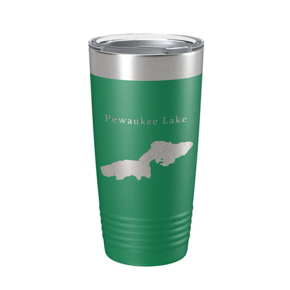Pewaukee Lake Map Tumbler Travel Mug Insulated Laser Engraved Coffee Cup Wisconsin 20 oz-9