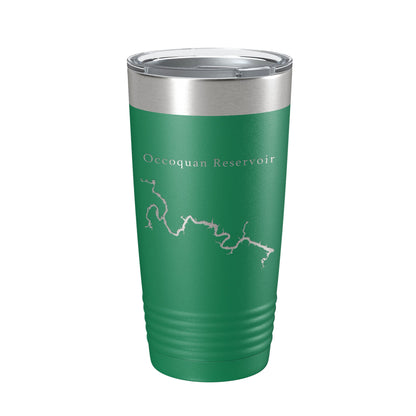Occoquan Reservoir Tumbler Lake Map Travel Mug Insulated Laser Engraved Coffee Cup Fountainhead Regional Park Virginia 20 oz-9