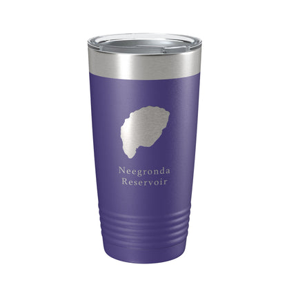 Neegronda Reservoir Tumbler Lake Map Travel Mug Insulated Laser Engraved Coffee Cup Colorado 20 oz-15