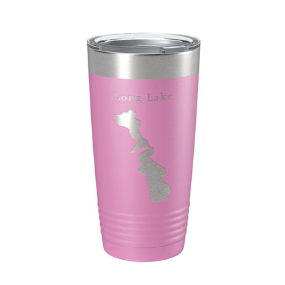 Long Lake Map Tumbler Travel Mug Insulated Laser Engraved Coffee Cup Minneapolis St. Paul Minnesota 20 oz-14