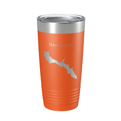 Bass Lake Map Tumbler Travel Mug Insulated Laser Engraved Coffee Cup California 20 oz-17