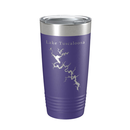 Lake Tuscaloosa Map Tumbler Travel Mug Insulated Laser Engraved Coffee Cup Alabama 20 oz-15