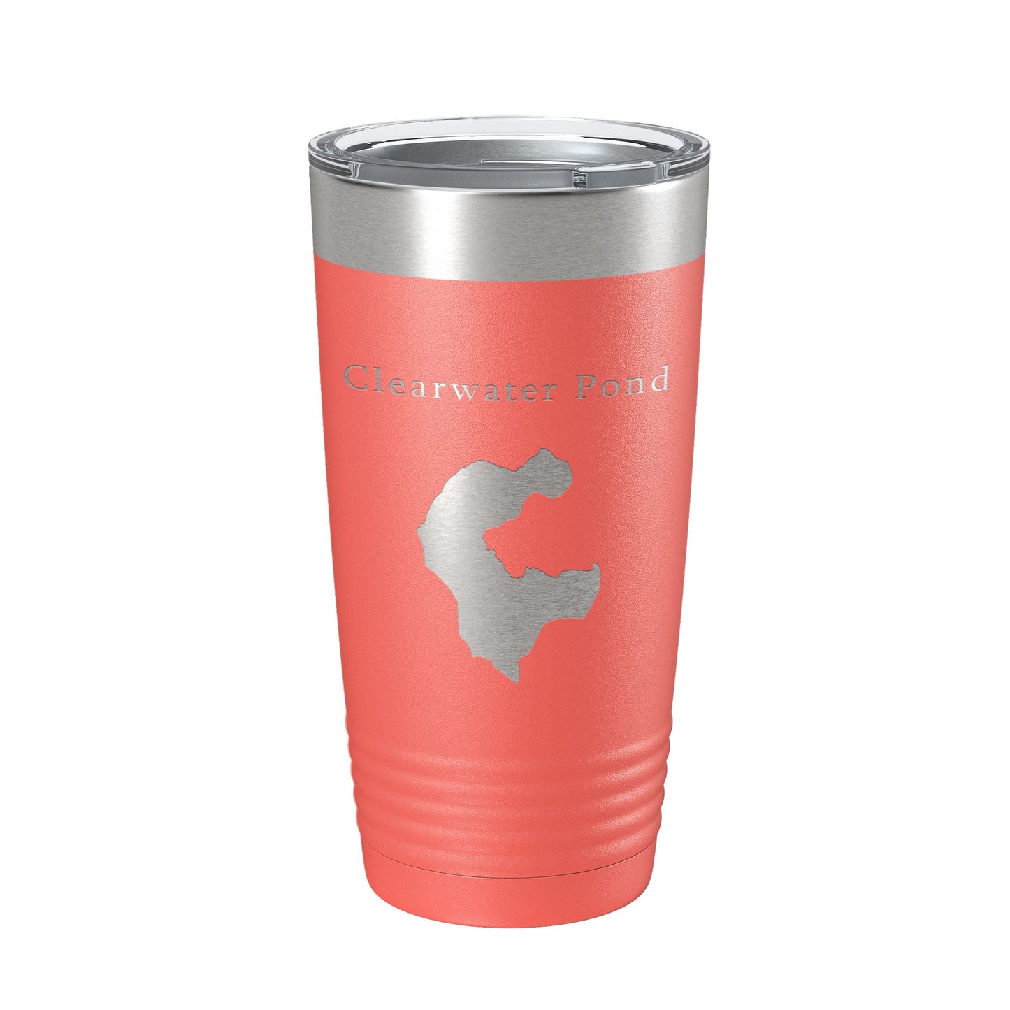 Clearwater Pond Lake Map Tumbler Travel Mug Insulated Laser Engraved Coffee Cup Maine 20 oz-20