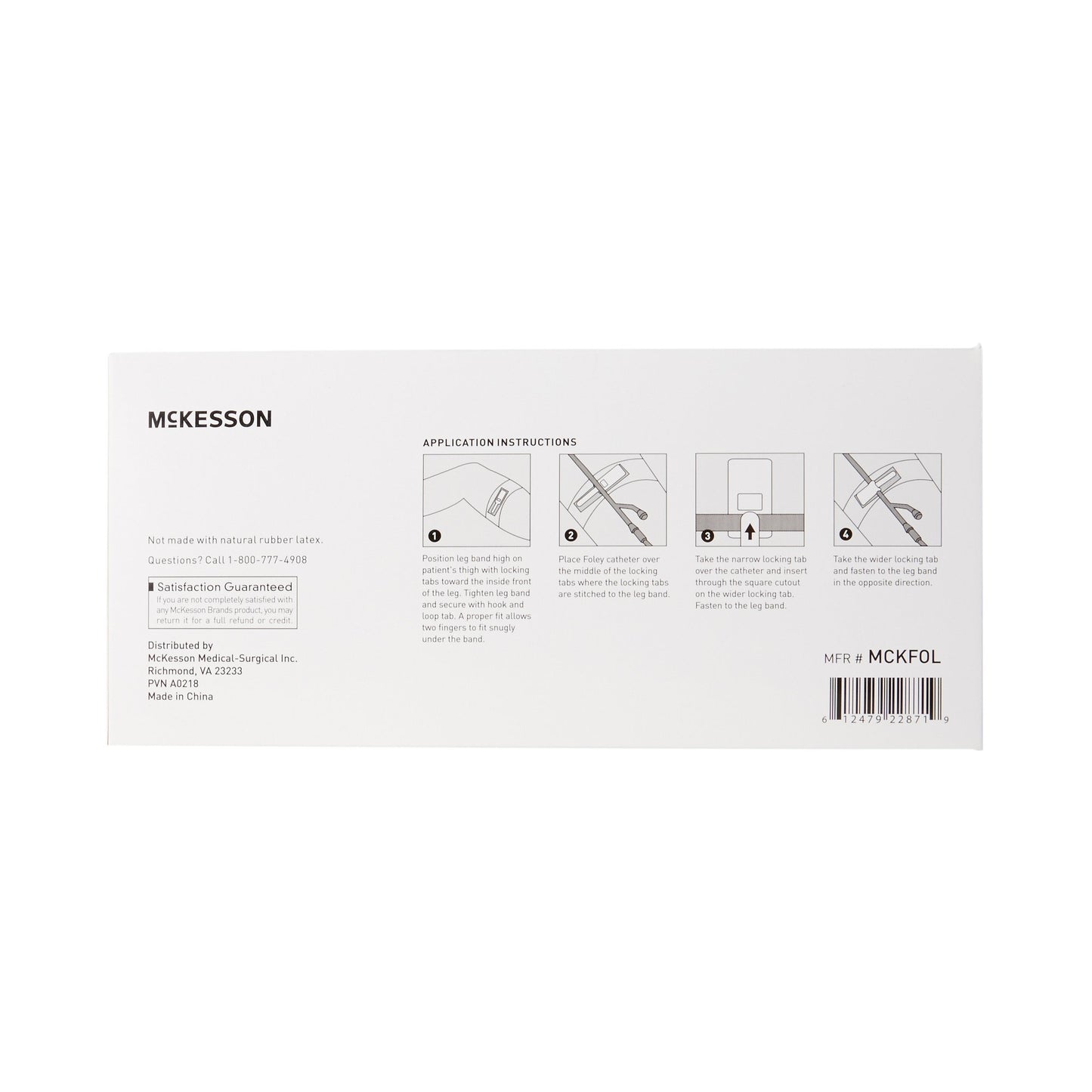 Leg Strap McKesson 2 X 24 Inch Length, Dual-Locking Tabs, Stretch Material, Hook and Loop Closure, Nonsterile