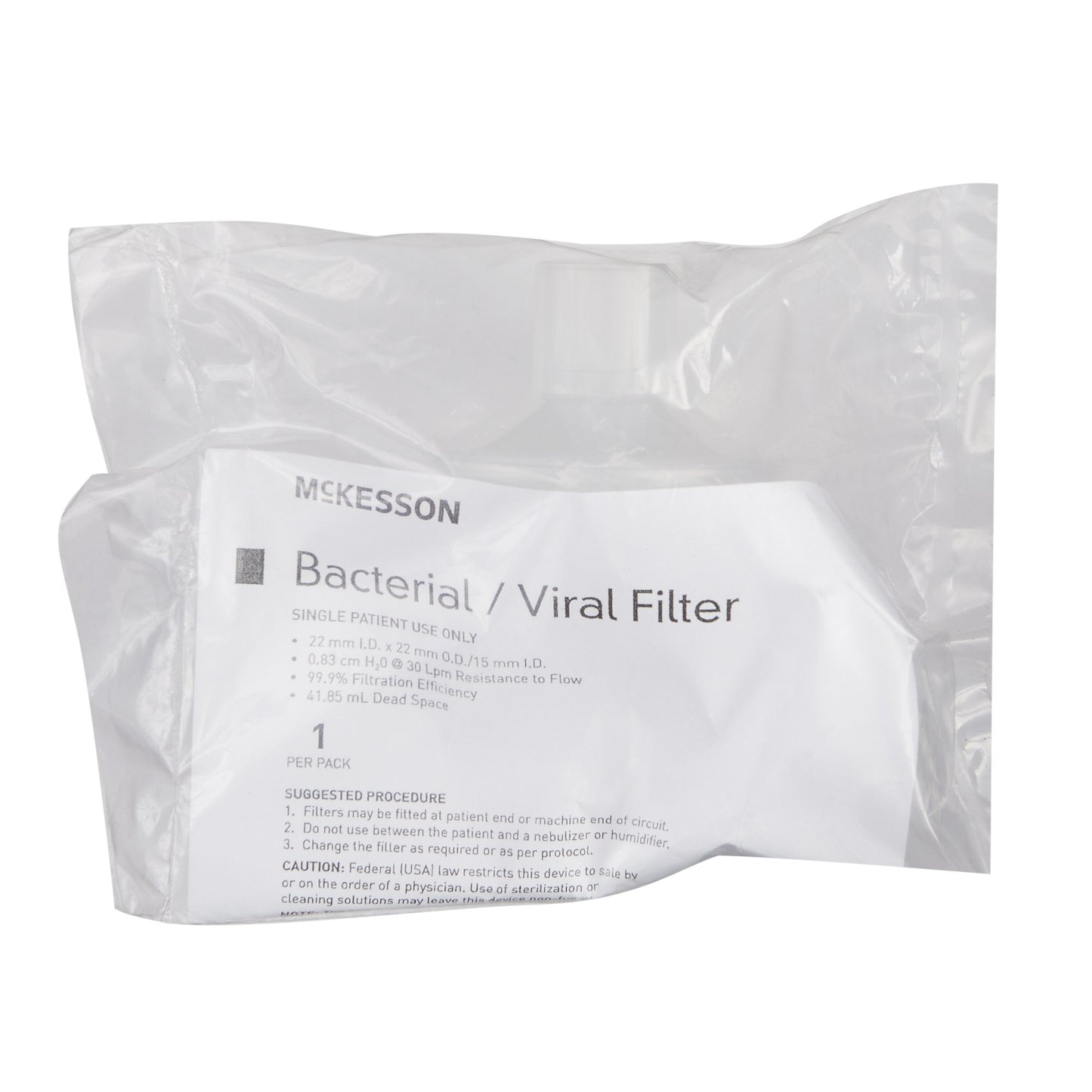 Bacterial / Viral Filter McKesson 0.83 cm H20 @ 30 LPM