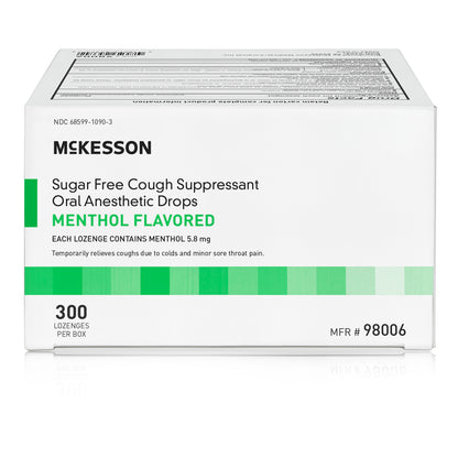Cold and Cough Relief McKesson Brand 7.6 mg Strength Lozenge 300 per Box