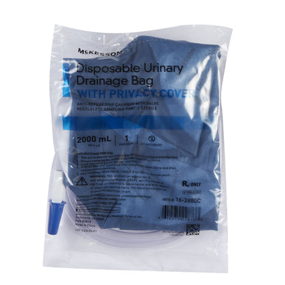 Urinary Drain Bag McKesson Anti-Reflux Valve Sterile 2,000 mL Vinyl