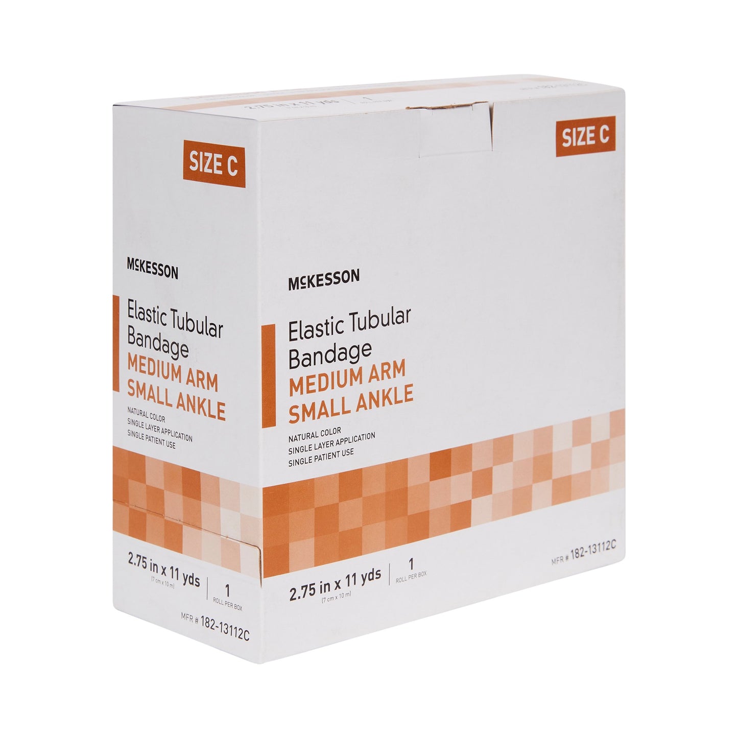 Elastic Tubular Support Bandage McKesson Spandagrip™ 2-3/4 Inch X 11 Yard Medium Arm / Small Ankle Pull On Natural NonSterile Size C Standard Compression