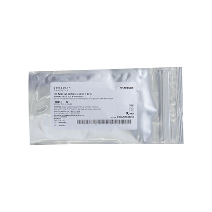 Hematology Reagent Microcuvette McKesson Consult® Hb Hemoglobin (Hb) CLIA Waived For McKesson Consult Hb Hemoglobin Testing System, MFR 900MCKSP 100 Microcuvettes per Vial