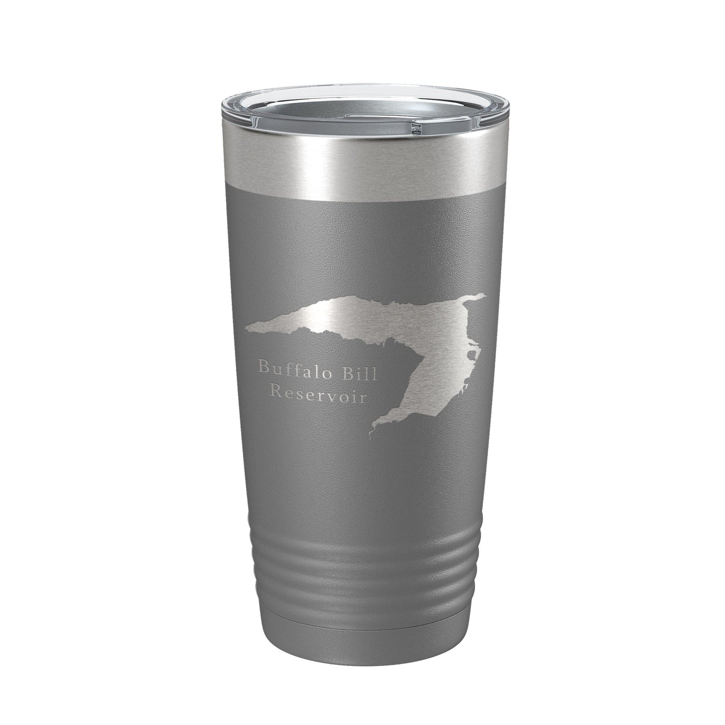 Buffalo Bill Reservoir Tumbler Lake Map Travel Mug Insulated Laser Engraved Coffee Cup Wyoming 20 oz-16
