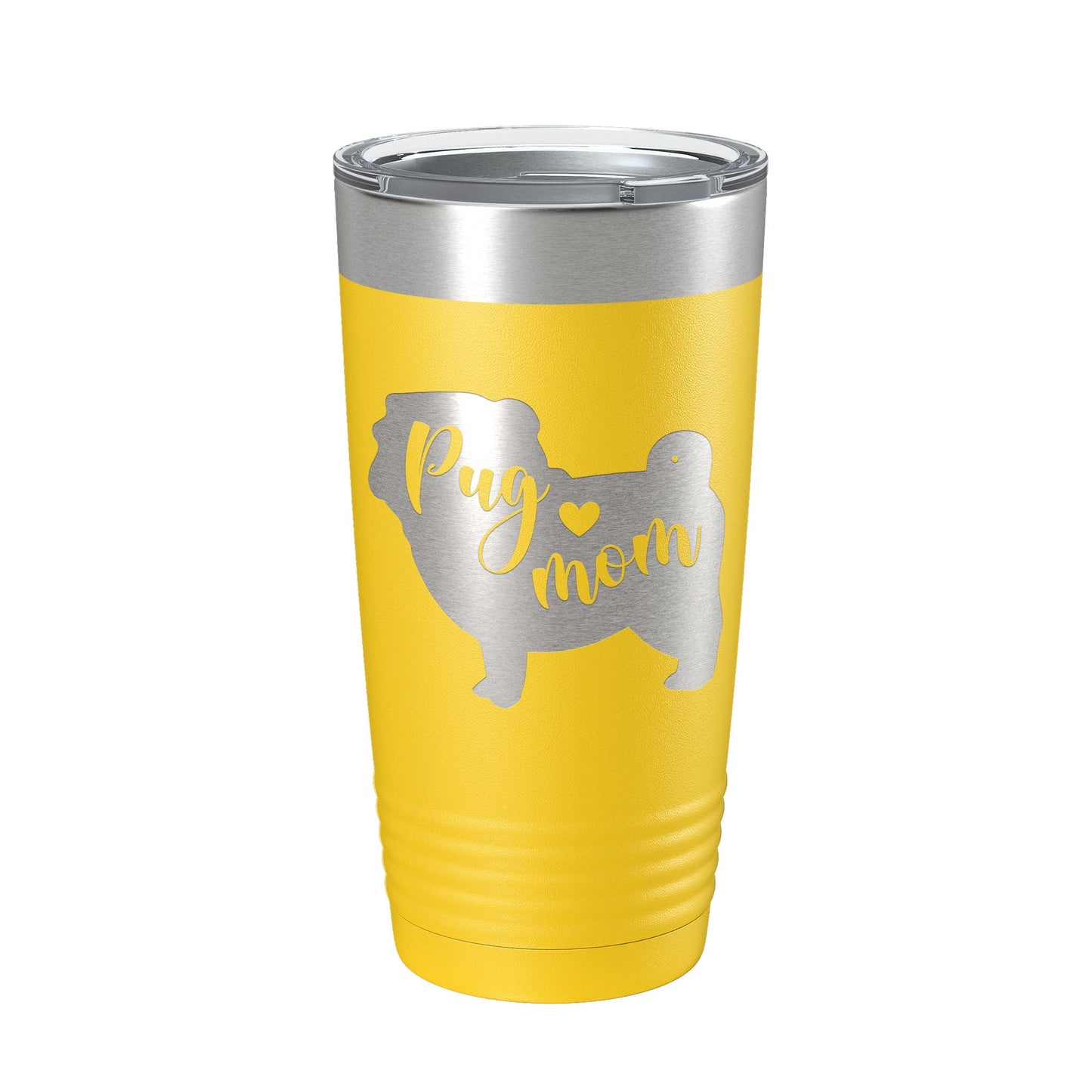 Pug Mom Tumbler Dog Travel Mug Gift Insulated Laser Engraved Coffee Cup 20 oz-19