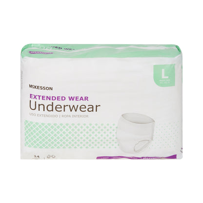Unisex Adult Absorbent Underwear McKesson Pull On with Tear Away Seams Large Disposable Heavy Absorbency