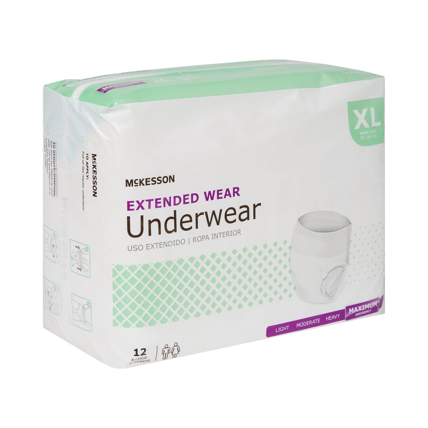 Unisex Adult Absorbent Underwear McKesson Pull On with Tear Away Seams X-Large Disposable Heavy Absorbency