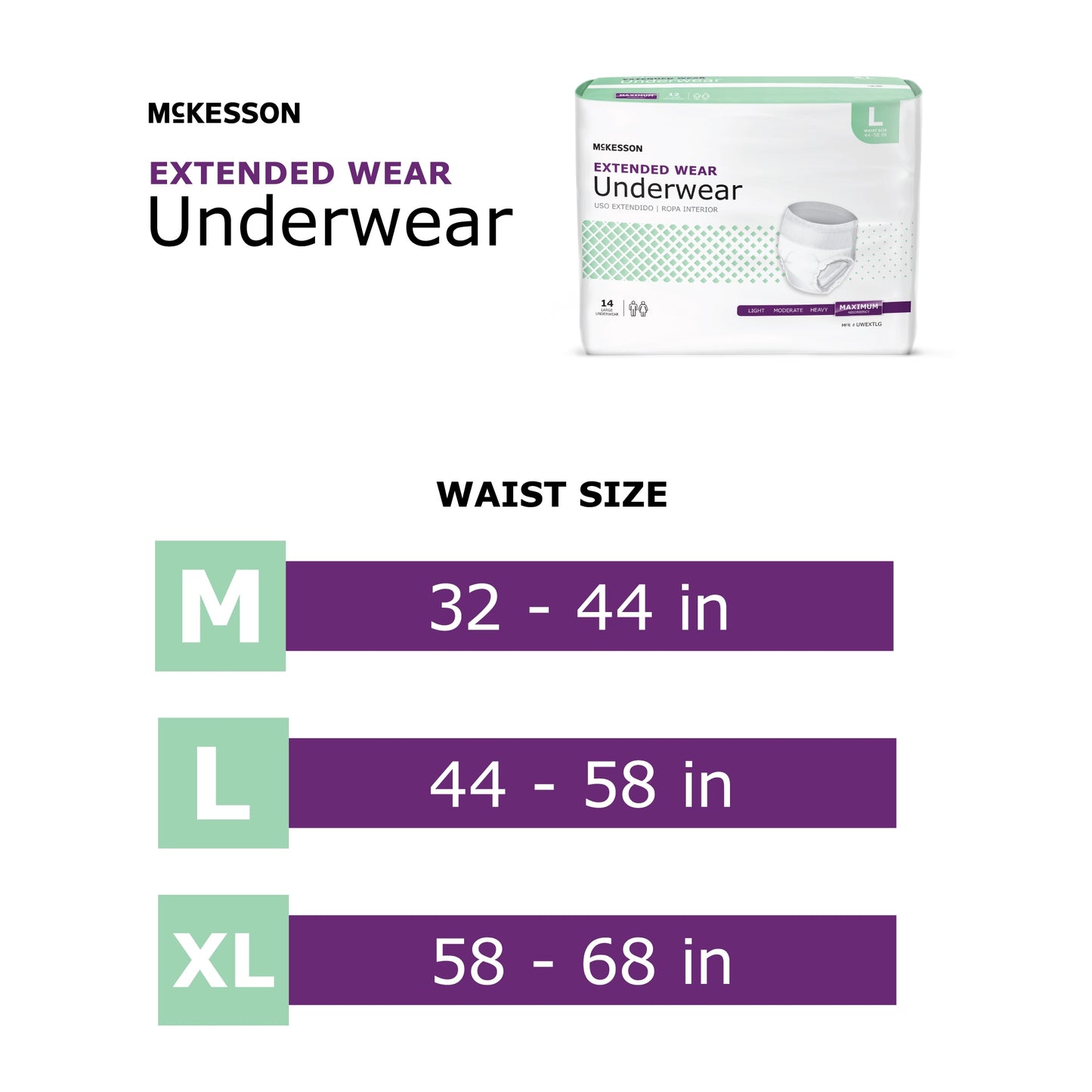 Unisex Adult Absorbent Underwear McKesson Pull On with Tear Away Seams X-Large Disposable Heavy Absorbency