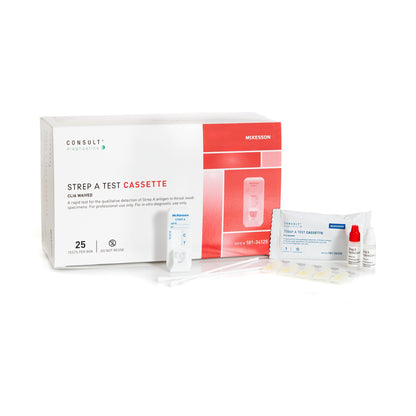 Respiratory Test Kit McKesson Consult™ Strep A Test 25 Tests CLIA Waived