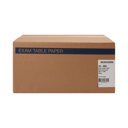 Table Paper McKesson 18 Inch Width 125 Foot Length White Crepe
