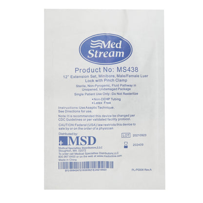 IV Extension Set McKesson Small Bore 12 Inch Tubing Without Filter