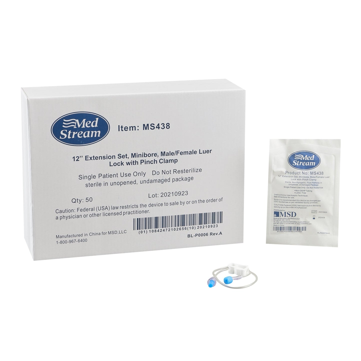 IV Extension Set McKesson Small Bore 12 Inch Tubing Without Filter