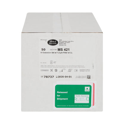 IV Extension Set McKesson Standard Bore 9 Inch Tubing 1.2 Micron Filter Sterile