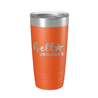 Hello Summer Tumbler Travel Mug Insulated Laser Engraved Coffee Cup 20 oz-4