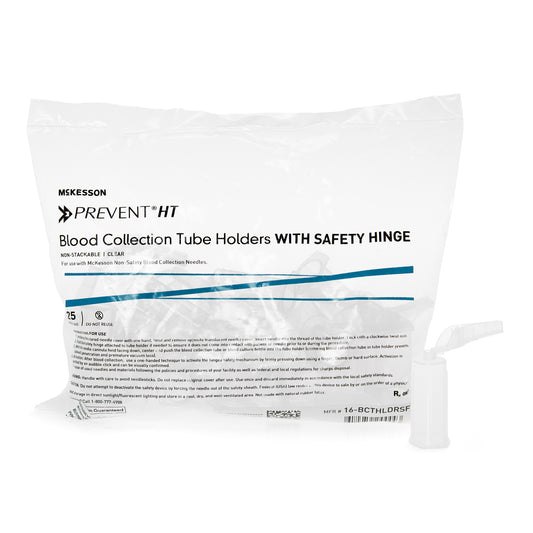 Safety Blood Collection Tube Holder McKesson Prevent® HT For 13 and 16 mm Blood Collection Tubes