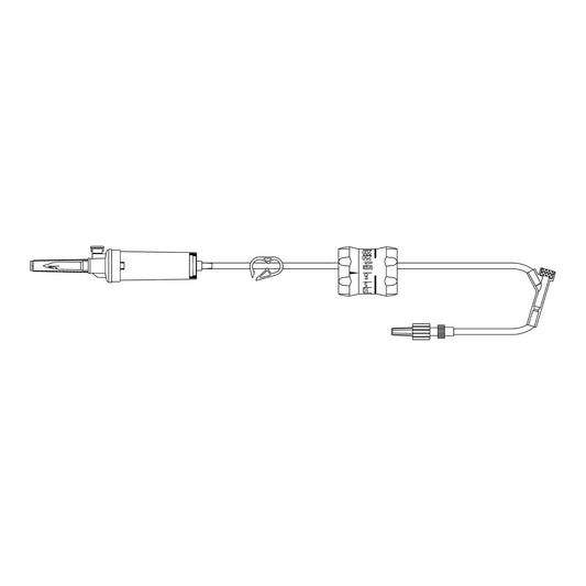 Primary IV Administration Set MedStream Gravity 1 Port 20 Drops / mL Drip Rate 15 Micron Filter 92 Inch Tubing Solution Flow Regulator