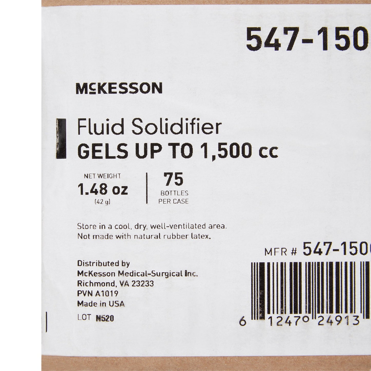Fluid Solidifier McKesson 1,500 cc Bottle 1.69 oz.