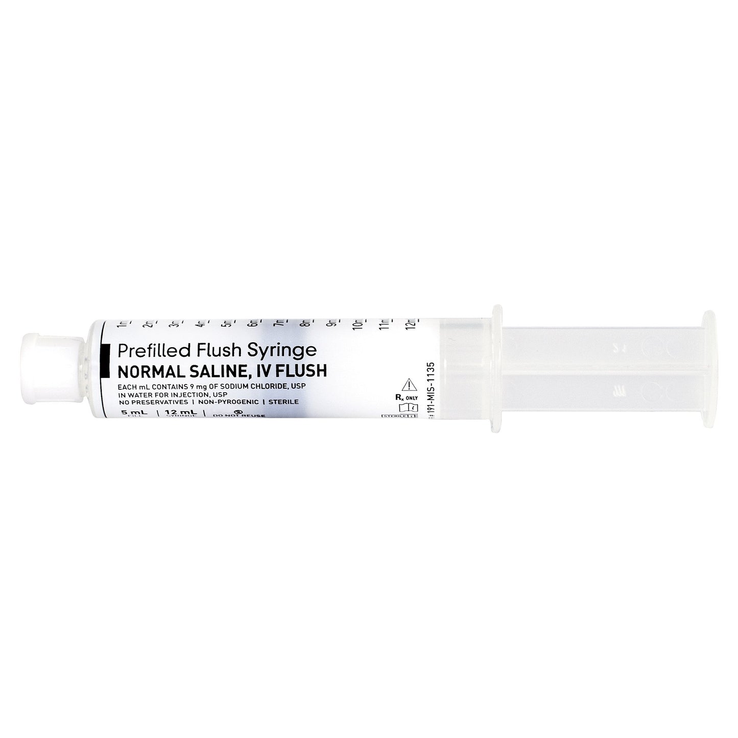 Med Stream® Sodium Chloride, Preservative Free 0.9% IV Solution 5 mL Fill in 12 mL